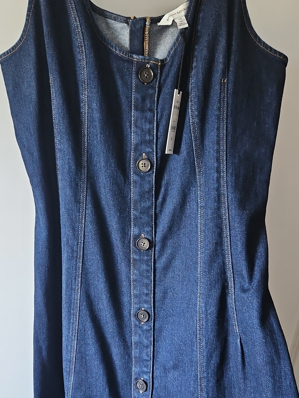 Banana Republic Tall Denim Button-Front Midi Dress